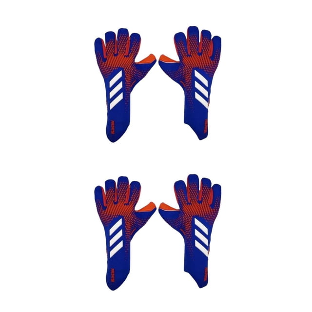 Decodeary Gant de Gardien de Soccer Largement Utilisé Performance et Protection Confortable Bleu Orange Ensemble de 2