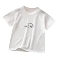 thumbnail image 5 of Camiseta de manga corta con cuello redondo de seda helada para niños, Top de Color puro, ropa para niños, colores caramelo, verano, 5 of 5