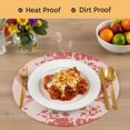 thumbnail image 4 of Red Crane Silhouette Round 15 Inch Placemats Set of 4, Modern Abstract Flowers Botanical HeatResistant Non Slip Place Mats for Dining Table, Wipeable Braided Kitchen Table Mats for Housewarming, 4 of 9