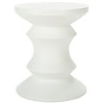 thumbnail image 2 of SAFAVIEH Katara Outdoor Patio Concrete Accent Stool, Ivory, 2 of 11