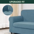 thumbnail image 4 of CHUN YI Stretch 2-Piece Checks Sofa Cover with Cushion Cover Slipcover, 4 of 6
