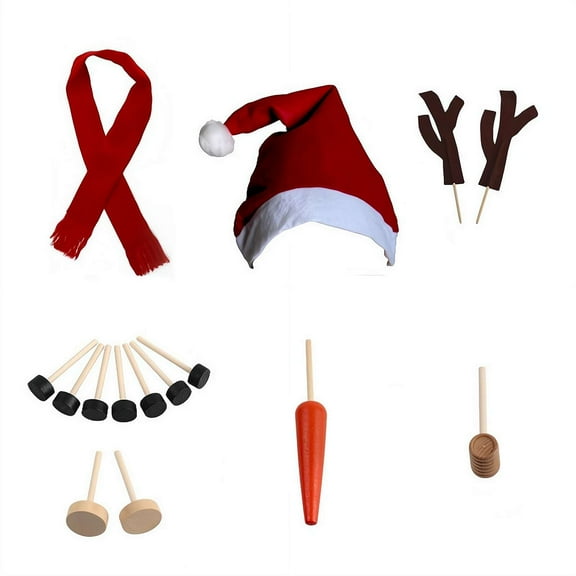 15PCS Snowman Decorating Kit, A Great DIY Snow Day Craft For Kids, Snowman Pieces Kit,winter gift