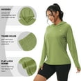 thumbnail image 3 of Satankud Women's UPF 50+ Sun Protection Long Sleeve Plus Size Hoodie Shirts for Fishing Hiking UV Outdoors T-Shirt Lightweight Hoodie Fruit Green XS, 3 of 8