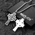 thumbnail image 3 of HZMAN Stainless Steel Celtic Cross Necklace for Men Women Vintage Viking Irish Knot Amulet Pendant Jewelry Gift, 3 of 6