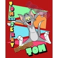 thumbnail image 2 of Girl's Tom and Jerry Just Retro Tom  Graphic Tee Red X Small, 2 of 5