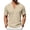 Khaki, variant on Oalirro Men's Solid Color Short Sleeve Deep V Neck Casual Fashion T-shirt Top