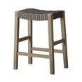 thumbnail image 1 of Open Box Maven Lane Stool in Weathered Grey Wood Finish w/Vegan Leather, 1 of 6