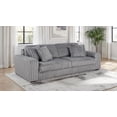 thumbnail image 5 of Jacana Corduroy Upholstered Dual Power Chaise Sofa Gray, 5 of 15