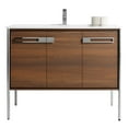 thumbnail image 2 of Fine Fixtures  Oakville Bathroom Vanity  with White Ceramic Sink Walnut Ebony - Chrome Hardware 42 Inch, 2 of 7