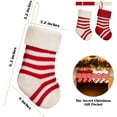 thumbnail image 2 of Dalrosia 8PCS Mini Cable Knitted Christmas Stockings 8'' White Red Strips Christmas Stockings with Claw Pattern Small Soft for Fireplace and Stair Decorations,Holiday Family Stockings, 2 of 7
