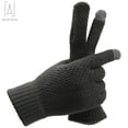 thumbnail image 2 of Gustave Men Women Thermal Insulated Winter Warm Gloves Touch Screen Texting Gloves Elastic Cuff Soft Knit Wool "Gray", 2 of 9