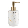 thumbnail image 1 of AMLESO Ceramic Soap Dispenser 300ml Marble Pattern Pump Bottle for Kitchen Accs White, 1 of 7