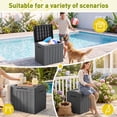 thumbnail image 5 of Homall 31 Gallon Outdoor Deck Box In Resin with Seat, Gray, 5 of 7