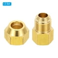 thumbnail image 3 of Uxcell 2Pcs 3/8" Flare Female x 1/2" Flare Male Brass Flare Pipe Fitting with Flare Nut, 3 of 7