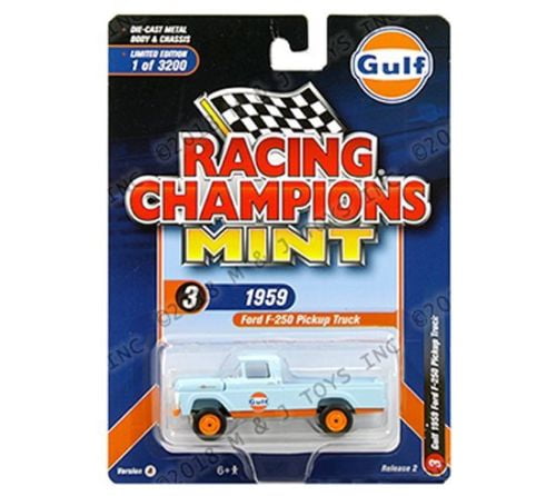 Racing Champions 1:64 Mint Gulf 1959 Ford F-250 Pickup Truck Diecast Car RCSP005 