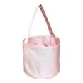thumbnail image 2 of Girls Shimmer Fabric Easter Egg Basket Bucket Tote Bag Gift for Kids Pink Purple - Can be Personalized Purple - 4 Pack, 2 of 4