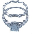 thumbnail image 3 of Plutus Brands Natasha Sterling Silver 2 7/8ct TGW Cubic Zirconia Engagement Ring Set, 3 of 3