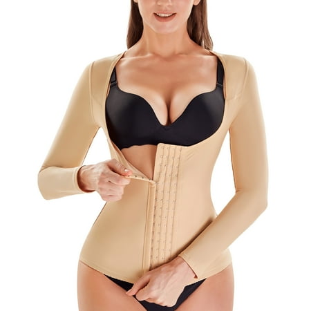

KUMAYES Body Shaper for Women Tummy Control Waist Trainer Arm Slimmer Bodysuit Corset Post Surgery Compression Top Shapewear