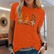 thumbnail image 1 of Pntutb Mujer Verano Casual Cuello Redondo Otoño Estampado Manga Corta Top Blusa Camiseta Pntutb Pntutb-7812, 1 of 6