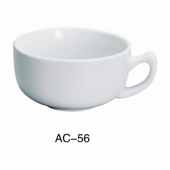 Yanco AC-56 4.625 in. 14 oz ABCO Cappuccino Cup - Porcelain, Super White - Pack of 36