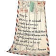 thumbnail image 6 of A Letter to My Son Throw Blanket for Couch Soft Flannel Blanket for Boy Lightweight Flannel Blankets Cozy for All Season 60X80, 6 of 6