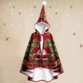 thumbnail image 2 of Feancey Christmas Santa Claus Hooded Cloak for Women Novelty Print Lace Up Cape Xmas Cosplay Costume Capes Holiday Party Outfits Multicolor Free Size, 2 of 4
