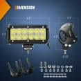 thumbnail image 2 of Nilight Led Light Bar 2PCS 36w 6.5Inch Spot Led Off Road Lights Super Bright Driving Fog Light Boat Lights Driving Lights Led Work Light SUV Jeep Lamp, 2 of 8