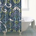 thumbnail image 4 of Blue Ethnic Paisley Pattern Shower Curtain 84"x72" ,Bathroom Decorative Shower Curtains Set with 12 Hooks,Modern Waterproof Washable Shower Curtain, 4 of 6