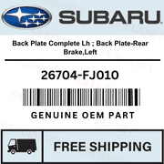 OEM GENUINE SUBARU 2012-2019 Back Plate Complete Lh ; Back Plate-Rear Brake,Left - 26704-FJ010