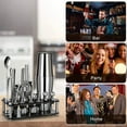 thumbnail image 6 of Behome Bartender Kit, 20-Piece Boston Stainless Steel Bartender Kit with Acrylic Stand, Bar Set Cocktail Shaker Set for Drink Mixing, Silver, 6 of 7