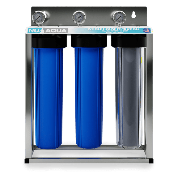 NU Aqua 3 Stage Whole House Water Filtration System