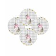 thumbnail image 7 of 13 Inch Round Placemats Set of 4, Blue Easter Bunny Non Slip Heat Insulation PP Table Mats, Spring Daisy Modern Gray Buffalo Plaid Washable Place Mats for Kitchen Dining Party Table Decor, 7 of 7