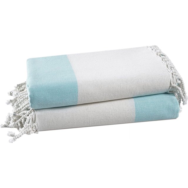Lane Linen Beach Towel 2 Pack, Oversized Beach Towel 39"x71", Lightweight Beach Essentials for Women, Large Pool Towel, Absorbent & Quick Dry, Sand Free Beach Towel - Plume