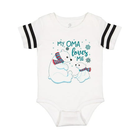 

Inktastic My Oma Loves Me- cute polar bears Gift Baby Boy or Baby Girl Bodysuit