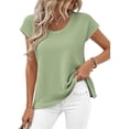 thumbnail image 7 of BTFBM Sweater Vest Women Spring Summer Cap Sleeve Crew Neck Casual Loose Business Tops Western Vacation Outfits, 7 of 7