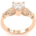 thumbnail image 5 of Claddagh White Topaz Ring In Solid 14k Rose Gold, 5 of 6