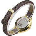 thumbnail image 5 of Blekon Collections Japanese Quartz Women's 34mm Case Rhinestone Bezel Sparkly Glitter Textured Leather Strap Watch, 5 of 5