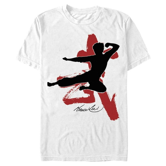 Mens Bruce Lee Signature Kick T Shirt