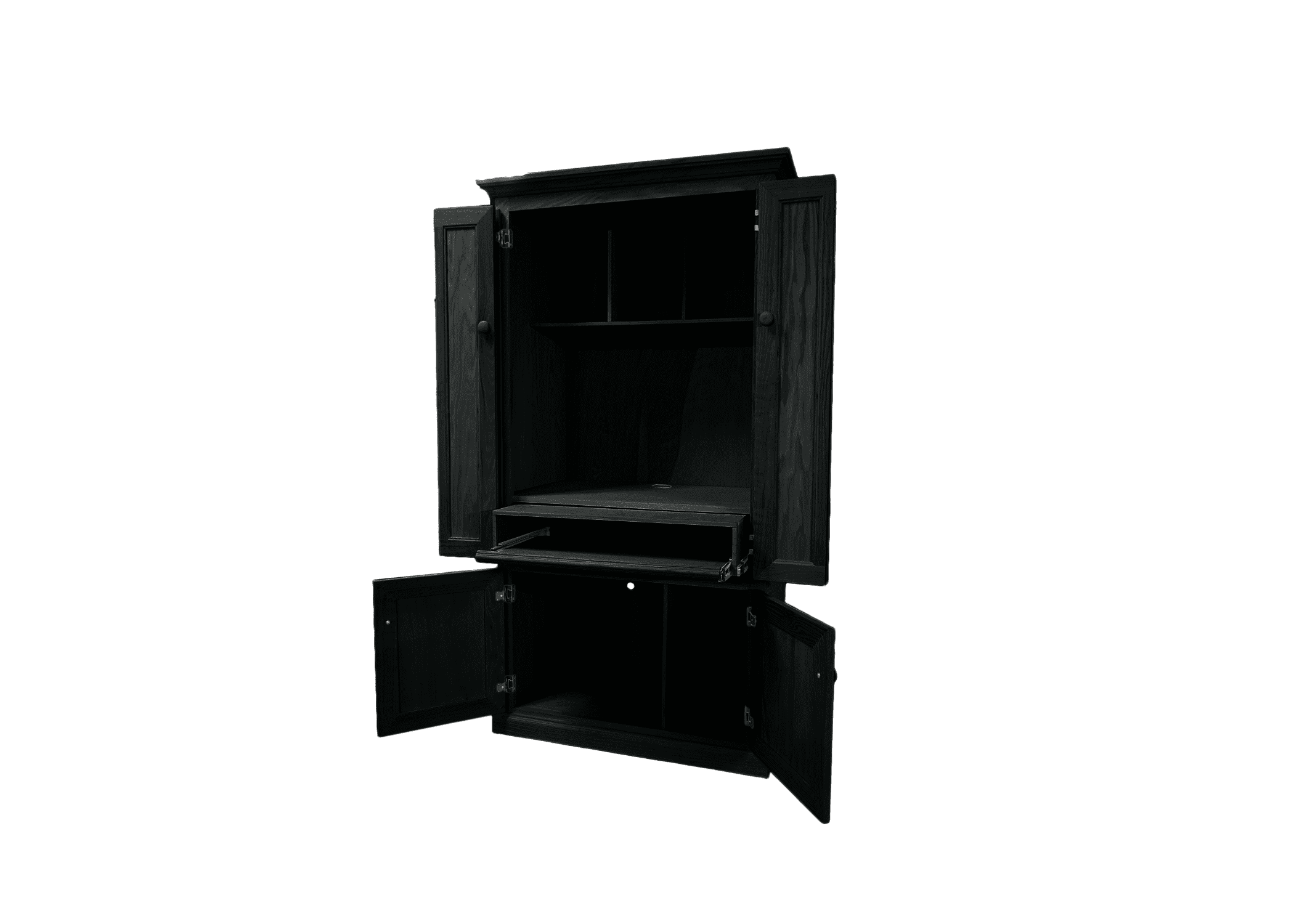 Traditional Oak Computer Armoire Desk