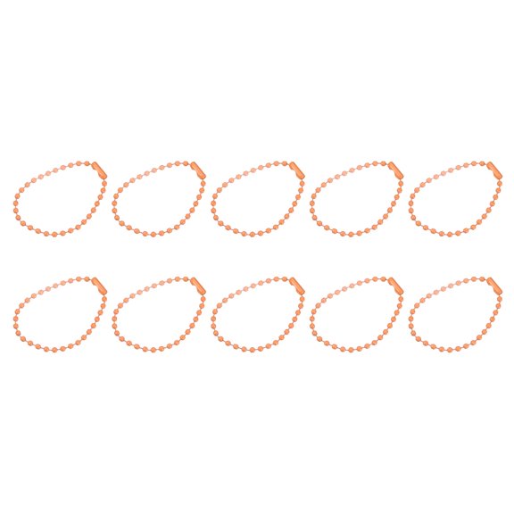 Uxcell 4.72" Ball Bead Chains with Connectors for Chains DIY Crafts, 24 Pack Orange