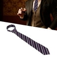 thumbnail image 4 of Men Tie, Striped Design Decorative Practical Business Tie   Length 146cm  For Parties For Meetings For Man TT-05, 4 of 8
