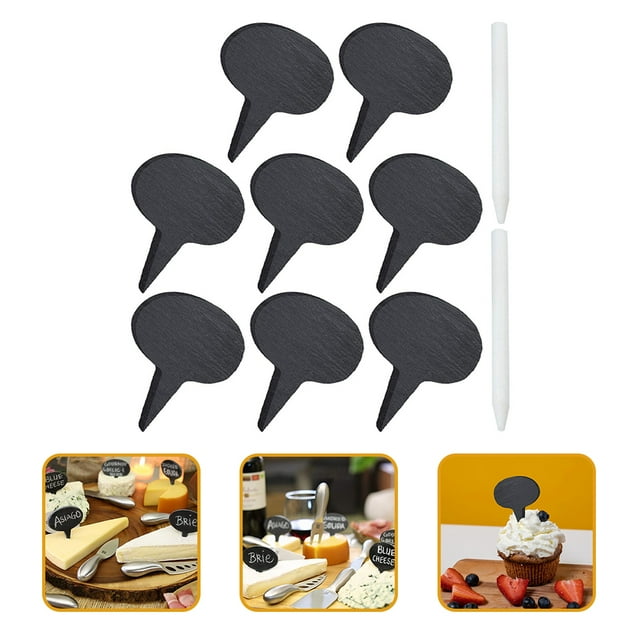 ADDHAT 1Jgo Para Quesos Con Pizarra Y Tiza Ideal Para Tablas De Charcutería