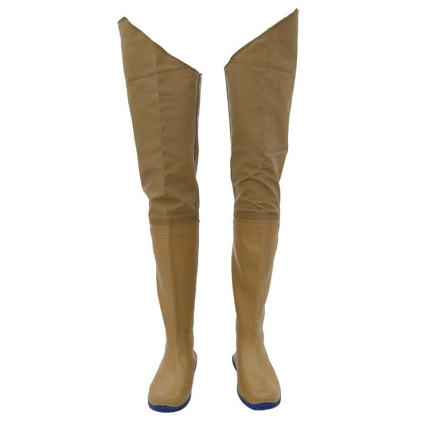 2 pcs Rubber Hip Wader Cleated Sole Boots Fishing Wading Pants
