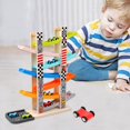 thumbnail image 6 of Wooden Race Car Ramp Racer Glider Toy Car Slide Car Vehicle, 6 of 7