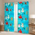 thumbnail image 2 of Homewish Cute Santa Claus Black Out Curtains,Happy Christmas Curtains Pack of 2 (42x63 Each),Snowman Gingerbread Man Pattern Bedroom Curtains For Girl,Microfiber Bedroom Decor, 2 of 6