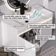 thumbnail image 5 of Tocador de baño AHB de 76 cm con lavabo combinado de alto brillo con luz LED, 5 of 7