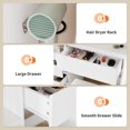 thumbnail image 2 of Modern Makeup Vanity Desk Set with LED Mirror & Charging Station – 36-Inch Dressing Table with 4 Drawers, Storage Shelves, Cushioned Stool – Perfect for Bedroom, Apartment, Gift - White, 2 of 7