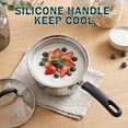 thumbnail image 4 of Cook N Home Professional 3 Quart Stainless Steel Saucepan with Lid, Kitchen Induction Cooking Sauce Pot Pan, Stay-Cool Silicone Handle, Dishwasher Safe, 4 of 6