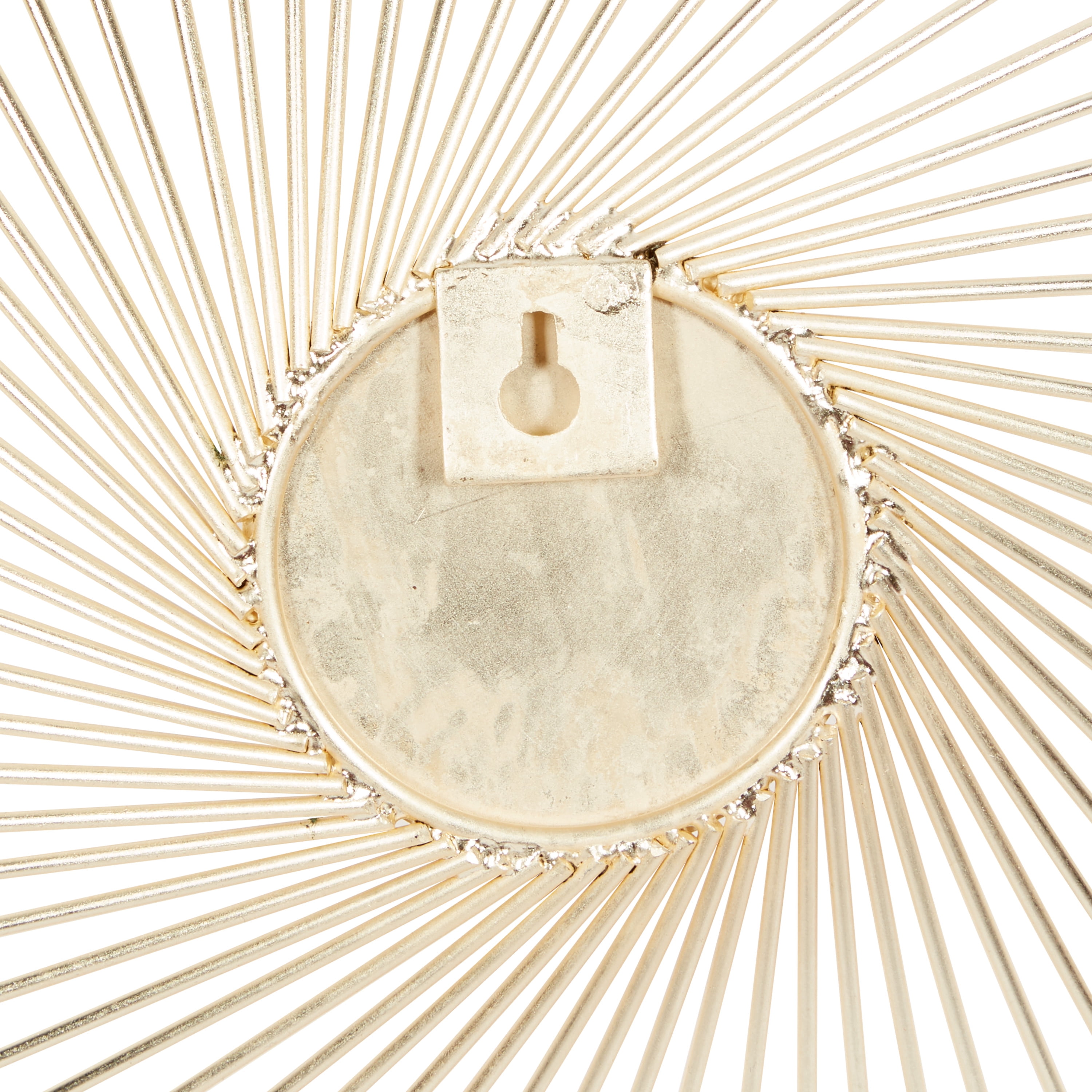 DecMode Gold Metal Radial Sunburst Wall Decor (3 Count)