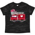 thumbnail image 3 of Inktastic Valentine's Day Red Firetruck with Pink Hearts Boys or Girls Toddler T-Shirt, 3 of 5